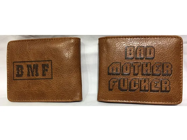 Bad Mother Fucker leather wallet with id card holder