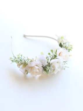 Callie floral headband - ivory