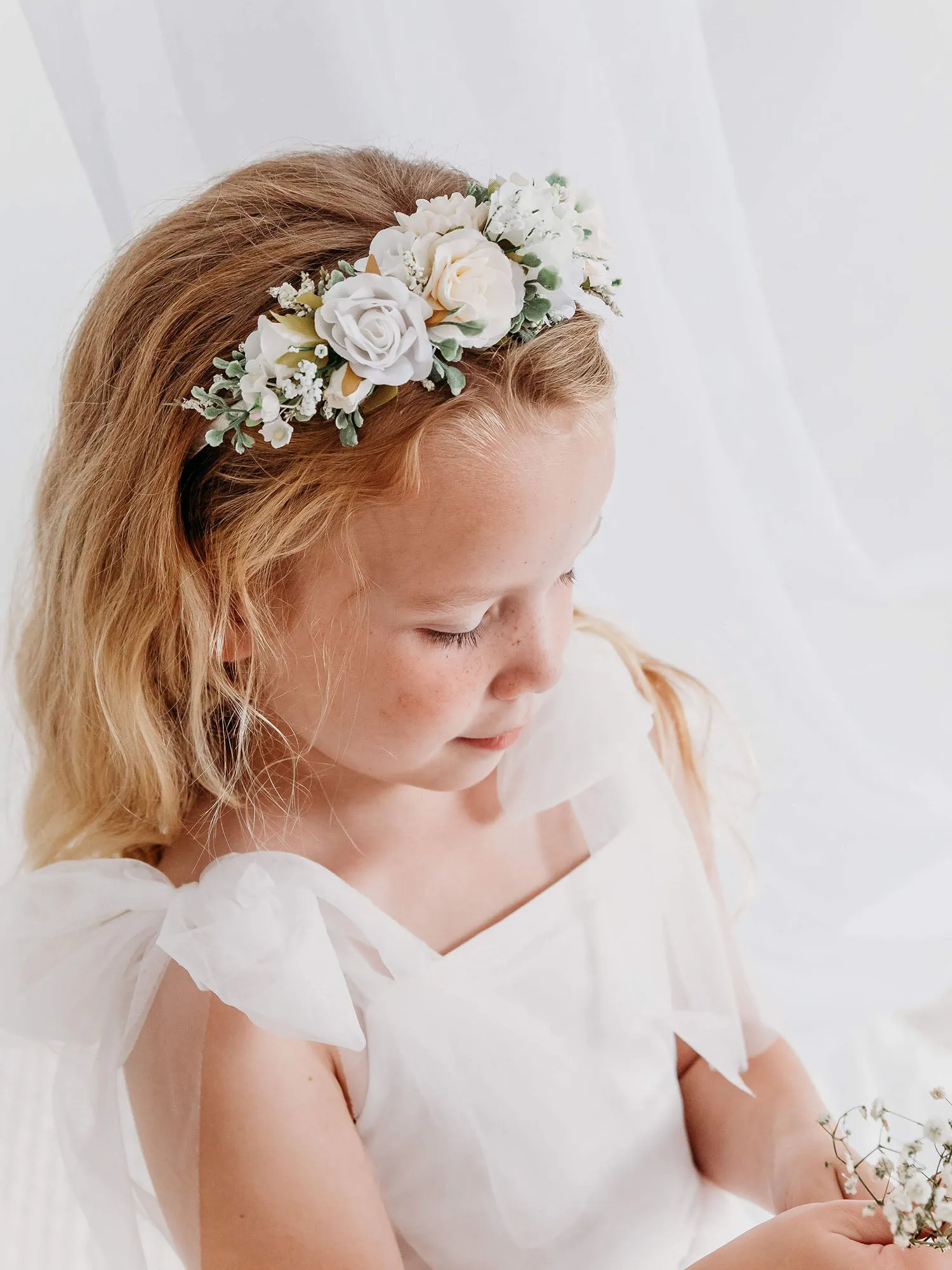 Callie floral headband - ivory