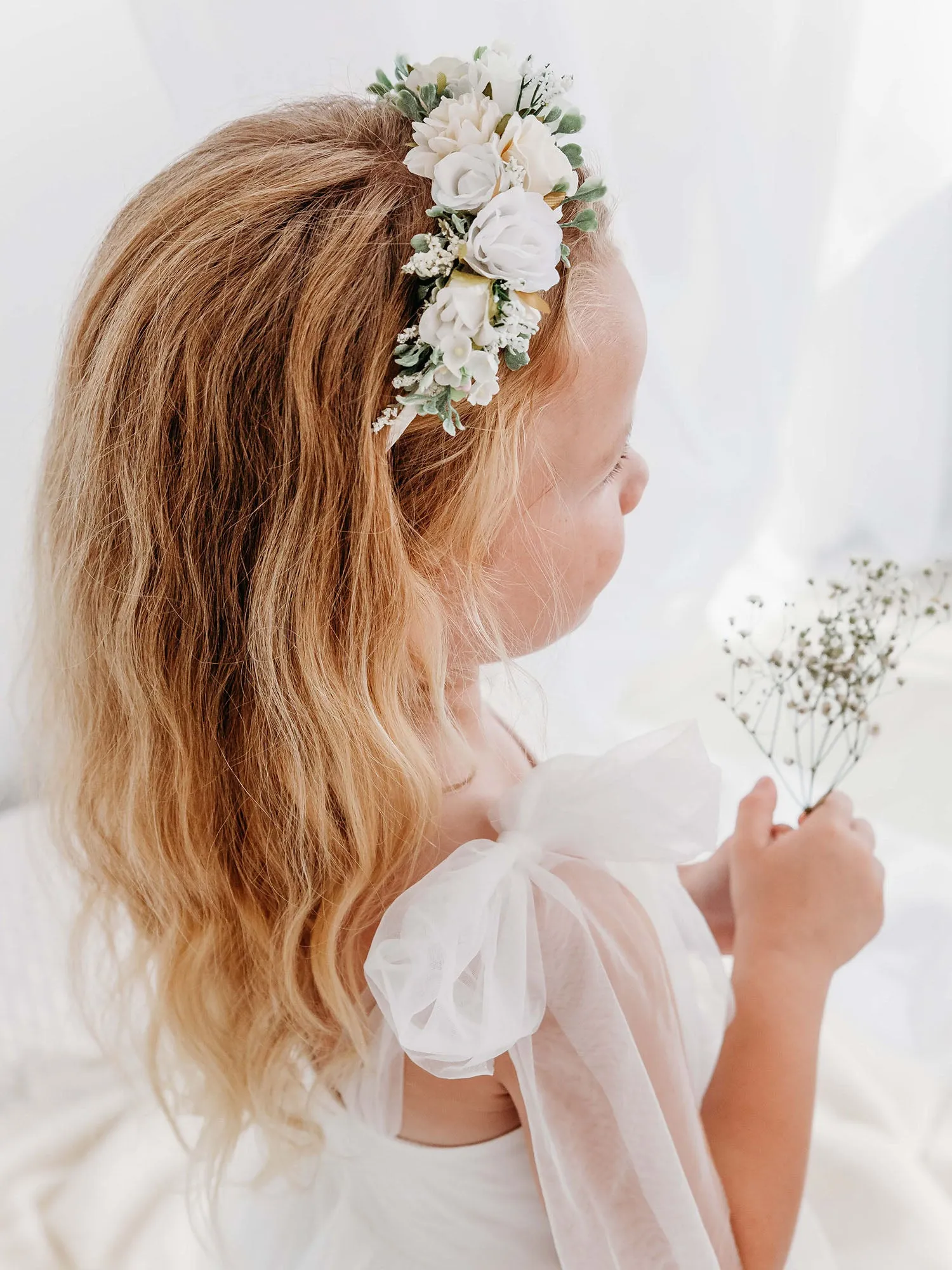 Callie floral headband - ivory