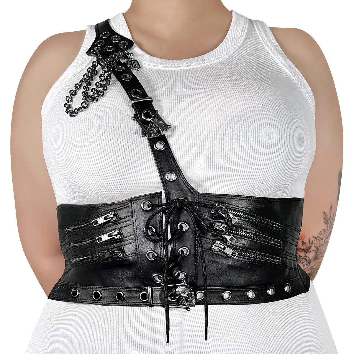 Faux Leather Waist Harness DA-105