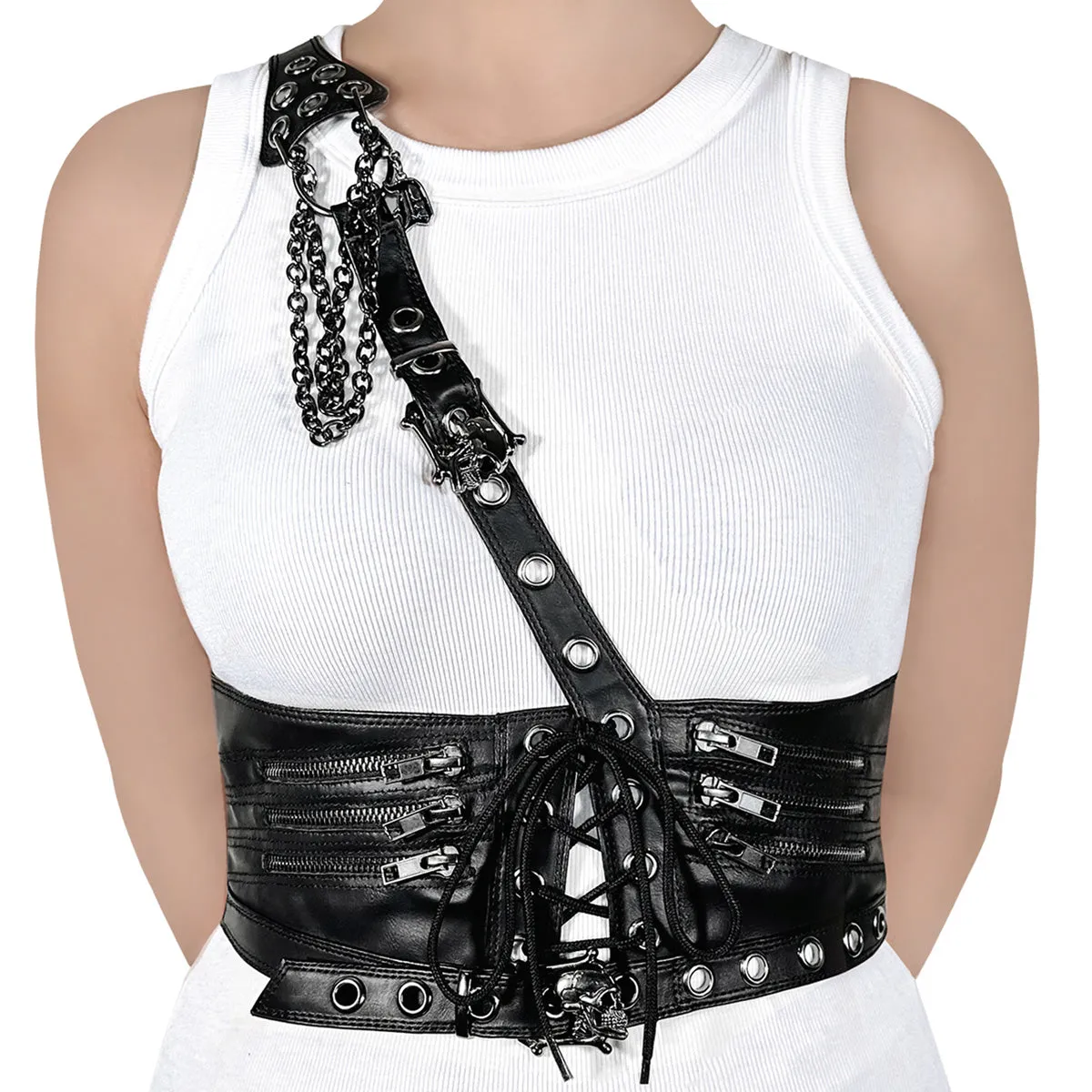 Faux Leather Waist Harness DA-105