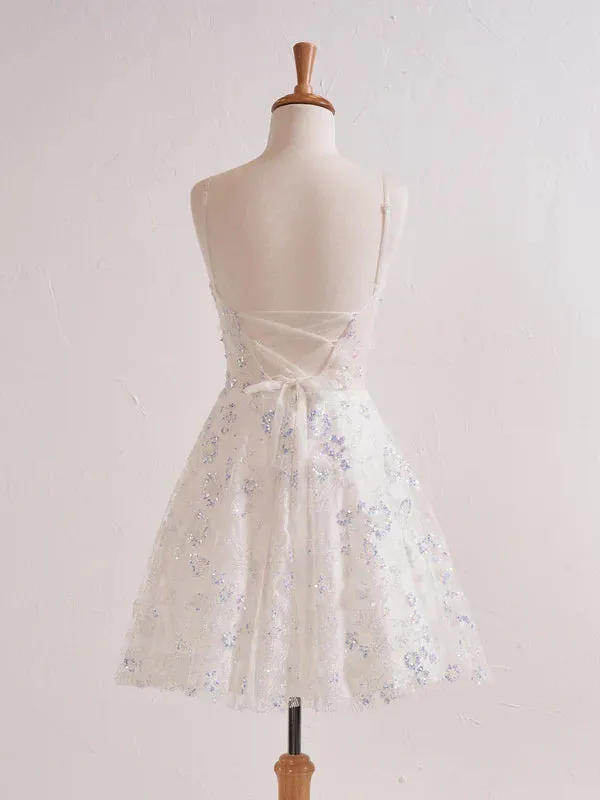 Lavender Graduation Dresses Floral Strapless Sweetheart Short Cocktail Dress