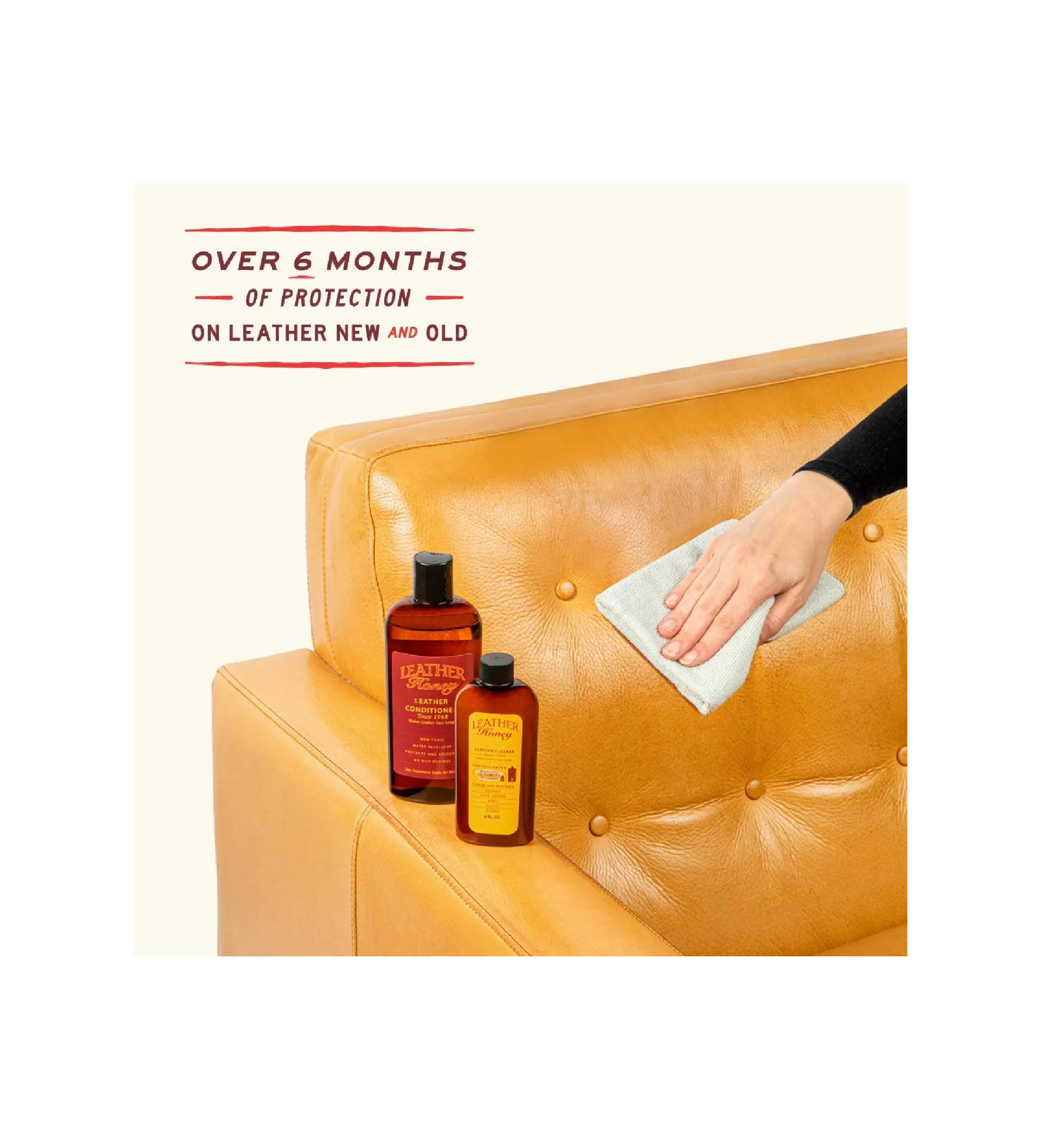Leather Honey Leather Conditioner Best Leather Conditioner Since for Use on Leather | 8oz Non-Toxic