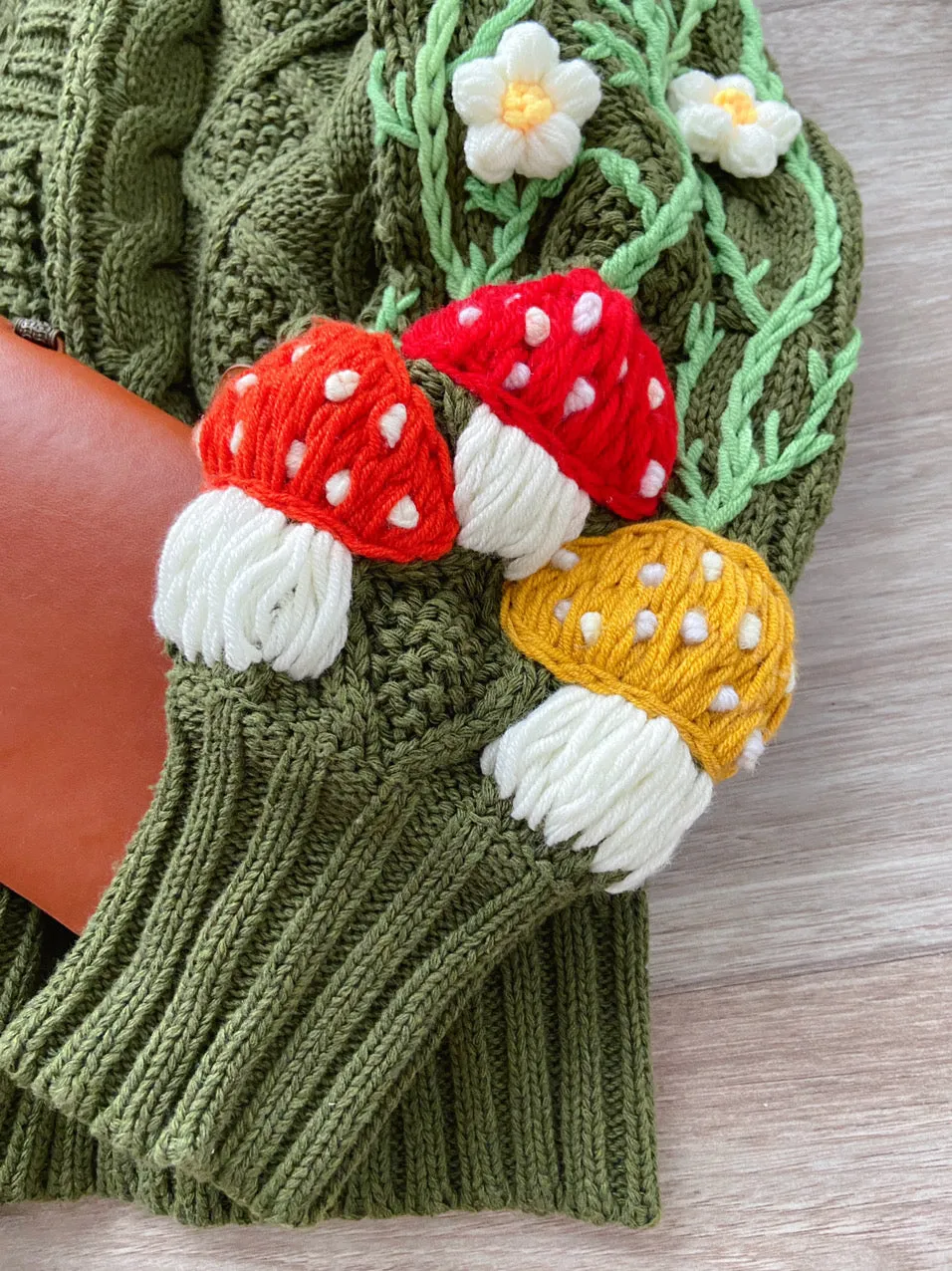 Mushroom Favour Sweater Cardigan