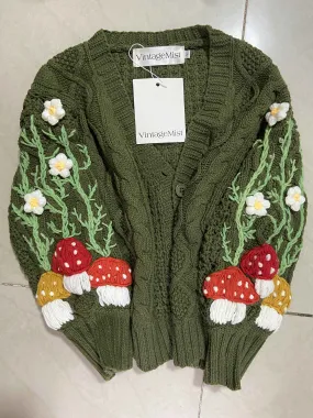 Mushroom Favour Sweater Cardigan