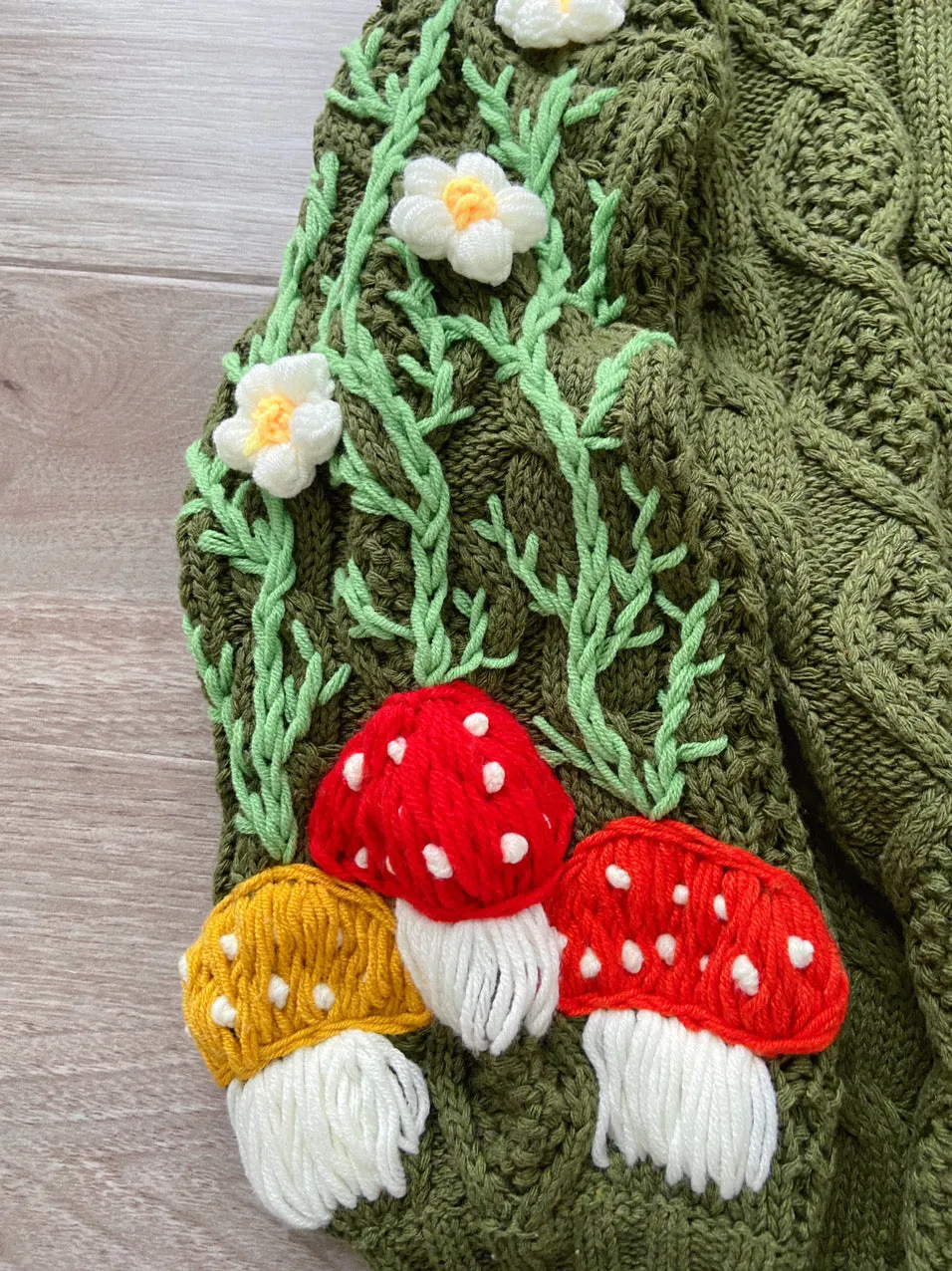 Mushroom Favour Sweater Cardigan