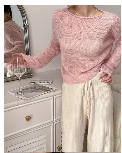 Urban Open Knit Mohair Blend Sweater by CK Designs