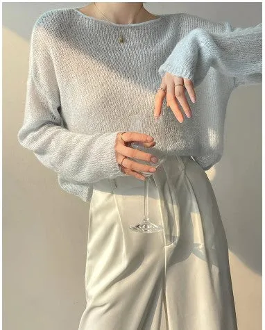 Urban Open Knit Mohair Blend Sweater by CK Designs